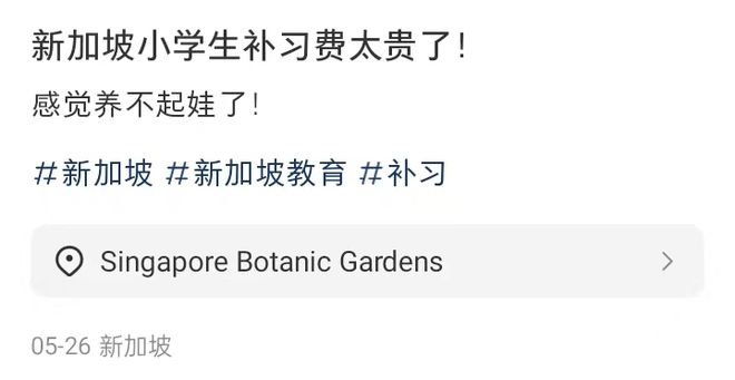 九游会J9：新加坡养娃真要命？！(图1)