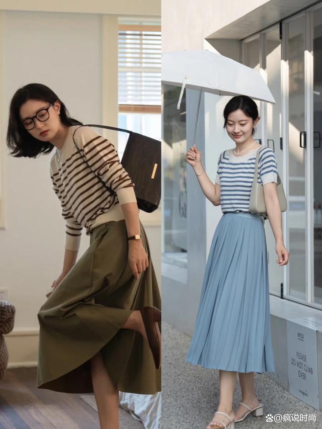 九游会J9：适合普通人的优雅穿搭模板：针织衫与半身裙的完美结合(图5)
