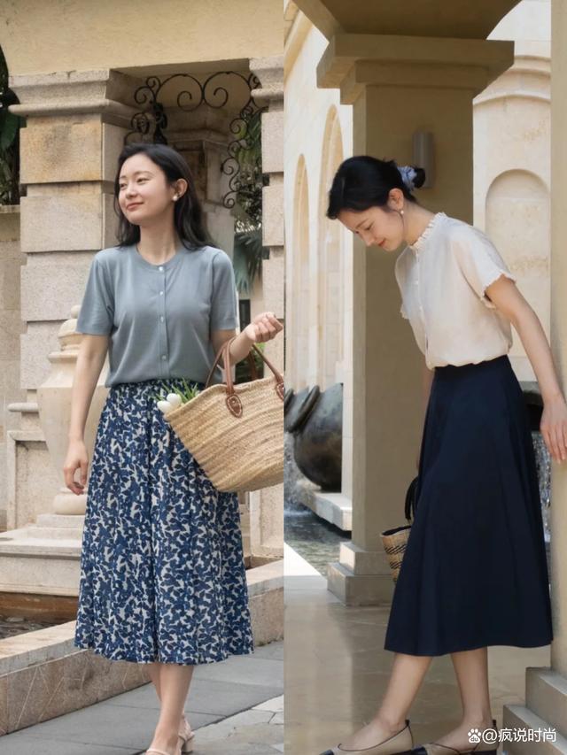 九游会J9：适合普通人的优雅穿搭模板：针织衫与半身裙的完美结合(图7)