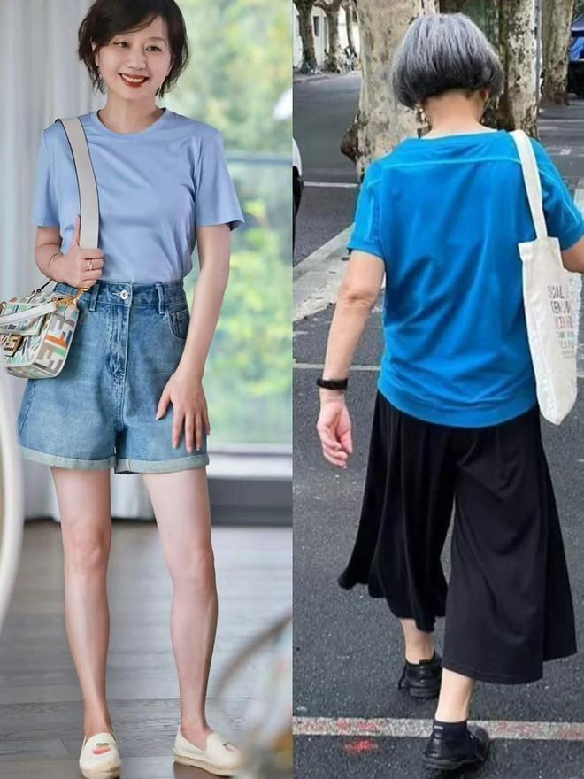五六十岁女人T恤尽量少穿黑白灰多穿这3种颜色既显白又减龄(图5)
