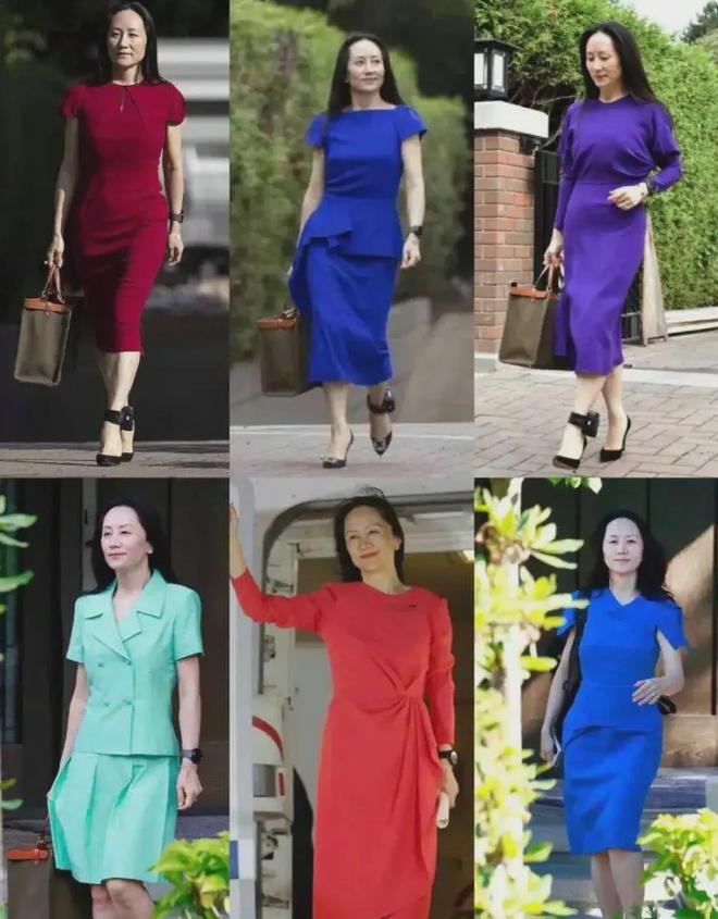 九游会J9：看孟晚舟的穿搭才明白：中老年女性不穿紧不穿花才更优雅高级(图6)