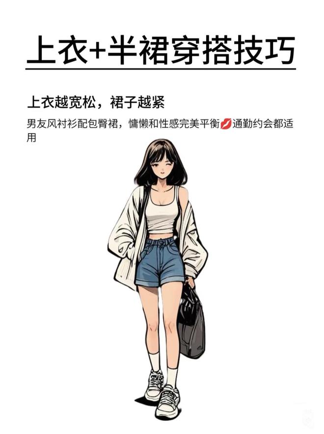 夏天穿半裙牢记6个搭配法则时髦显高、真洋气(图6)